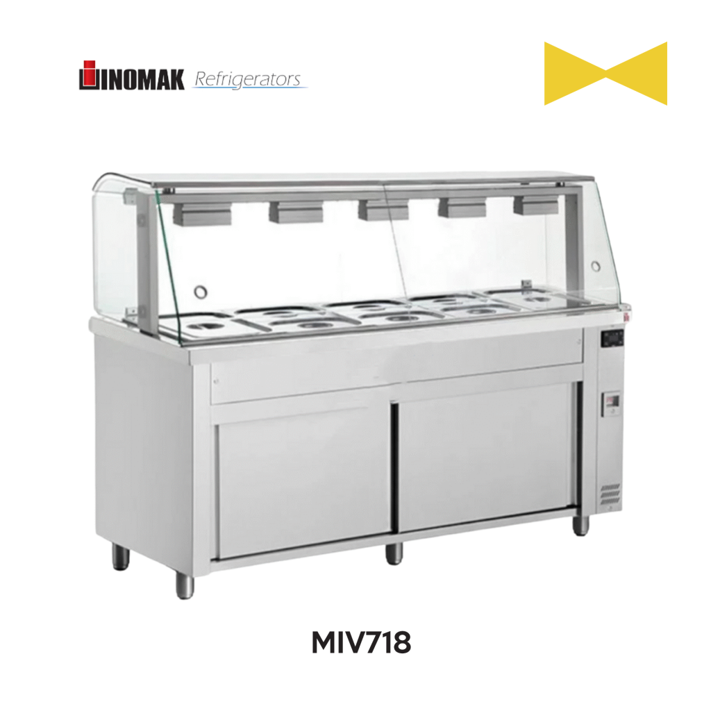Bain-marie Inomak MIV 718 inox grande capacité
