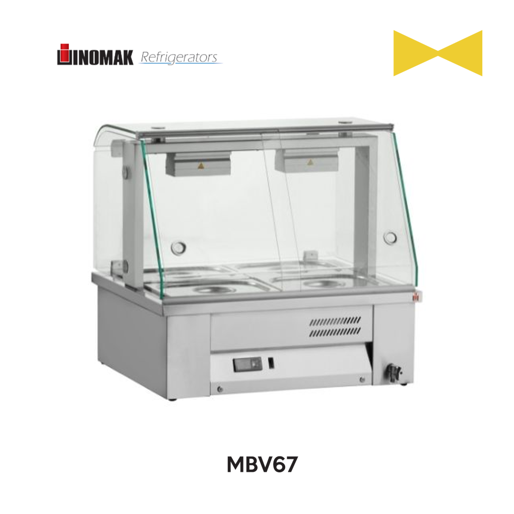 Bain-marie Inomak MBV 67 compact pour petits espaces professionnels