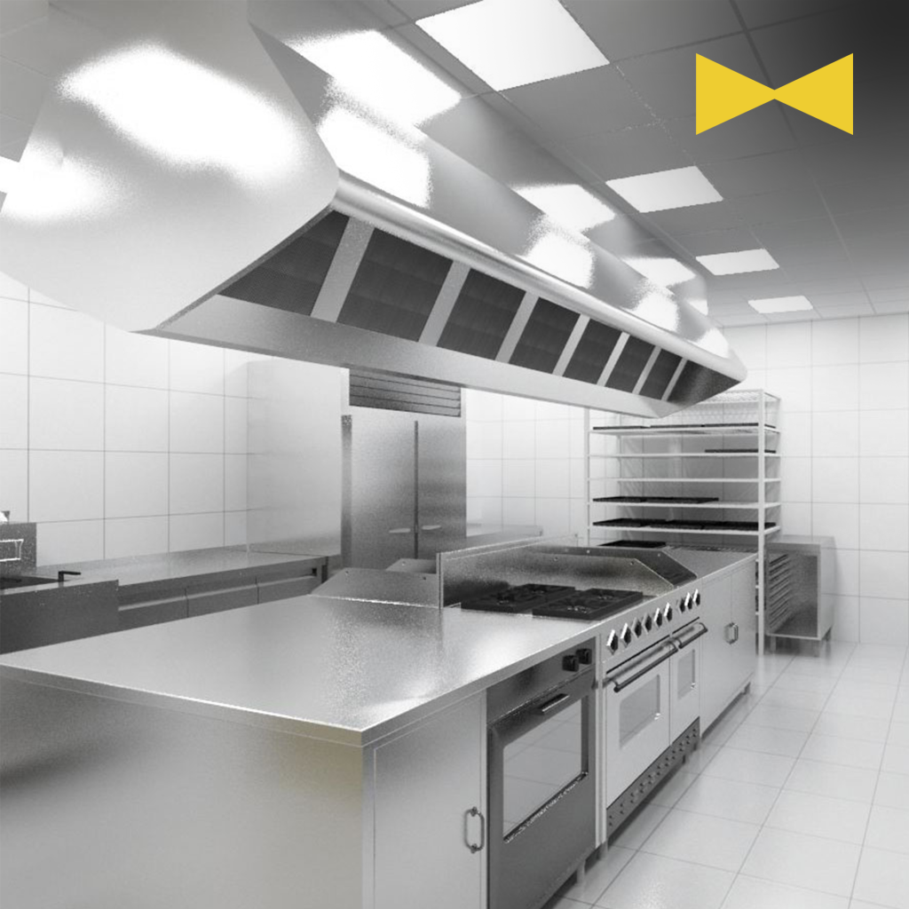 Hotte d’extraction pour ventilation professionnelle pour restaurant